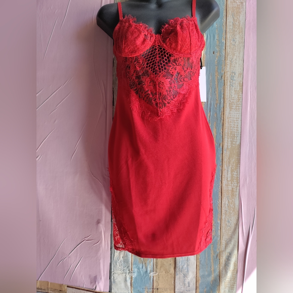 Elegant Red  Dress Brand TIC TOC Size M